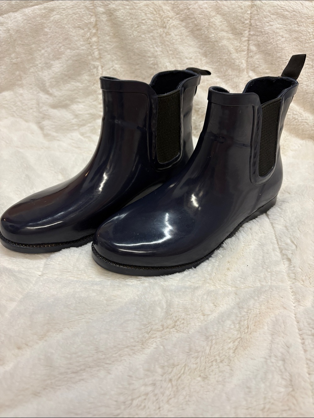 Electric Karma Navy Rain/Garden Boots Ankle Booties - Size 8